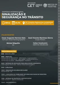 Imagem do cartaz do evento sinalização e segurança