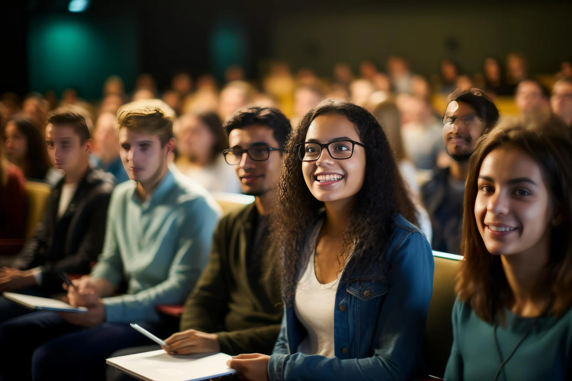 Imagem ilustrando universitários em um evento