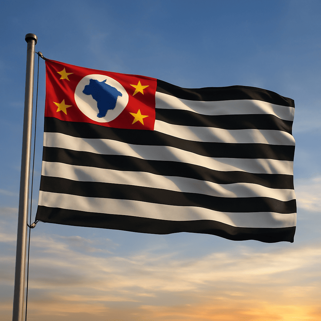 Bandeira do Estado de São Paulo onde a One Translations possui filial.